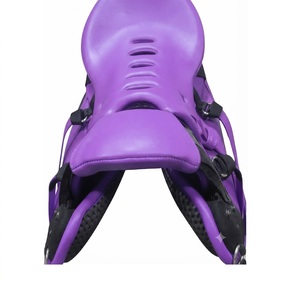 Selle d'endurance anglaise synthétique violette en cuir avec arceau en plastique, légère, confortable, personnalisable, fabriquée par un fabricant de selles - Product Image 2