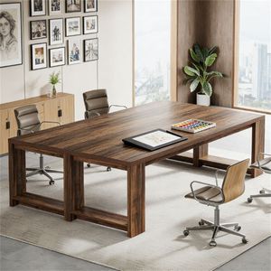 Scrivania Rettangolare da Studio, Doppia Scrivania per Ufficio, Tavolo da Cucina - Scrivania Multifunzione per Computer - Product Image 4