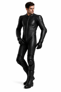 Combinaison de course en cuir, équipement moto premium avec protections renforcées, design confortable et respirant pour la piste, tenue de course à haute protection. - Product Image 4