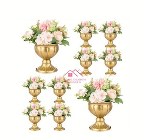 แจกันดอกไม้โลหะสำหรับเช่าโต๊ะอุปกรณ์ตกแต่งงานแต่งงาน - Product Image 6
