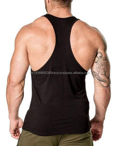 Wholesale Custom Logo Comfortable Solid Color <b>Men</b> Casual 100% Cotton Breathable Tank <b>Top</b> - Product Image 6