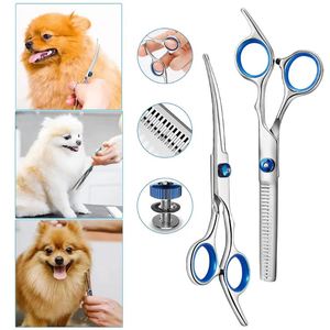 Tijeras Profesionales para Peluquería Canina, Juego de Tijeras para Mascotas con Hoja Curva Afilada, Duraderas y Personalizadas - Product Image 6