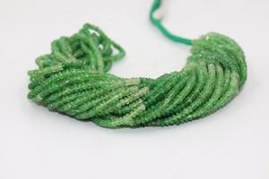 ลูกปัดพลอย tsavorite ขนาด16นิ้วคุณภาพ AAA ขนาด3-3.5มม. ลูกปัดรอนเดลเรียบสำหรับทำเครื่องประดับซาร์โวไรต์ธรรมชาติ - Product Image 4