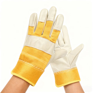 Gants de travail en cuir de vachette pleine fleur de qualité supérieure, protection industrielle robuste, gants de travail pour grimpeurs, vente chaude - Product Image 1