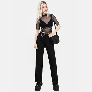 Camiseta de malla de lujo para mujer, ajustada, casual, de cuello redondo, transpirable, 100% algodón, personalizada, de manga corta - Product Image 6