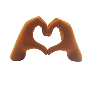 Figurine en céramique floquée peinte à la main en forme d'animal, thème amour, statue décorative pour la Saint-Valentin - Product Image 1