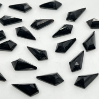 Pierres précieuses IBRAHIM de haute qualité, onyx noir créé en laboratoire, taille cerf-volant, en vrac, pour la fabrication de bijoux, accessoires DIY, ensembles naturels