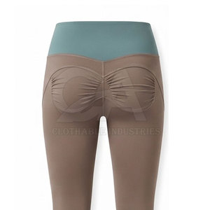 OEM Service <b>Low</b> MOQ Latest Design Ruched Back Mid <b>Waist</b> Solid Pattern Yoga <b>Leggings</b> Gym Wear Best Price Top Selling Online Sale - Product Image 6