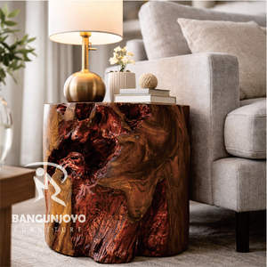 Taburete de Madera de Teca Resistente con Diseño Minimalista Ajustable para el Hogar, Villa, Dormitorio y Hotel - Product Image 1