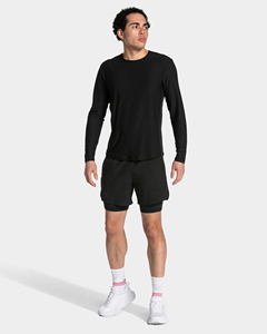 Pantaloncini da corsa da uomo da 7 pollici con tasche laterali e posteriori, grip in silicone, tessuto traspirante, logo riflettente - Product Image 3