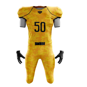 ชุดยูนิฟอร์มอเมริกันฟุตบอลแบบระบายอากาศได้ดี ซับเหงื่อ ผลิตจากผ้าไมโครไฟเบอร์ พิมพ์ลายแบบซับลิเมชั่น สำหรับทีมกีฬา - Product Image 5