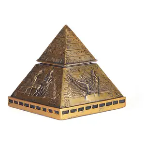 New Retro Egyptian Pyramid Model Creative Scented Candle Household Classic Carving Ornament Aromatherapy Cup Candle Wholesale