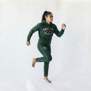 Conjunto Deportivo con Capucha para Mujer de Twin City Athletic Club, Pantalones de Felpa de Manga Larga, Corte Regular, para Todas las Temporadas - Product Image 6