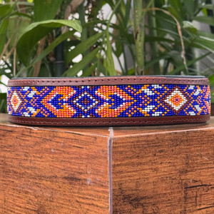 2025 tendance concepteur usiné à la main en cuir perlé réglable rembourré en cuir de vachette véritable robuste collier de chien accessoires pour animaux de compagnie - Product Image 4