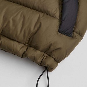 2026 Winter Outdoor Quilted Puffer Vest Men High Quality Canvas Hooded Windproof <b>Waterproof</b> <b>Warm</b> Stand Contrast Color High - Product Image 4