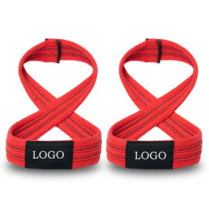 OEM Custom Logo Cotton Weightlifting 8 Figure Straps-Adjustable Lightweight Anti-Slip Figure 8 Design for Gym <b>Strength</b> <b>Training</b> - Product Image 4
