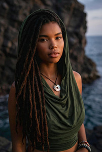 Top corto con capucha estilo festival, sin espalda, cuello halter, estilo bohemio, top abierto en la espalda, para verano, top tipo capa. - Product Image 2