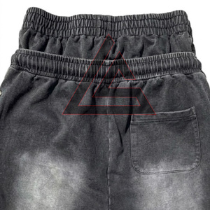 Custom Summer <b>Men</b> Acid Washed French Terry Baggy <b>Shorts</b> Embroidery <b>Patch</b> Logo Cargo <b>Short</b> Elastic Waist Casual Double Waist <b>Men</b> - Product Image 4