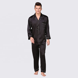 Ensemble pyjama ample pour homme, vêtements de nuit doux et respirants, vêtements de nuit en deux pièces, tenue de détente confortable pour la maison, pour un usage quotidien - Product Image 1