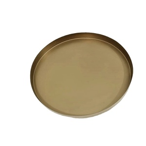 Plato Decorativo de Metal Dorado para Velas, Diseño Industrial, Decoración del Hogar, Diwali, Navidad, Cumpleaños, VISHAL HANDICRAFT - Product Image 1