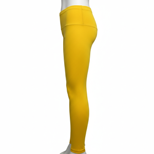 Leggings de yoga taille haute en nylon respirant, imprimé uni, tendance, décontractés, d'été, avec effet froncé aux fesses et taille élastique - Product Image 3