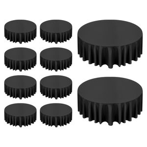 Tovaglie Ovali Nere da 120 Pollici di Diametro, Confezione da 10, Resistenti alle Macchie e alle Pieghe, Impermeabili, Lavabili in Lavatrice, in Poliestere - Product Image 1