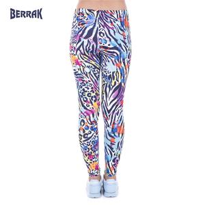 Macheda — Legging feuilles tropicales pour femme, pantalon Fitness, couleur bleu, imprimé feuilles tropicales, taille haute, extensible, Sexy, nouvelle mode - Product Image 6