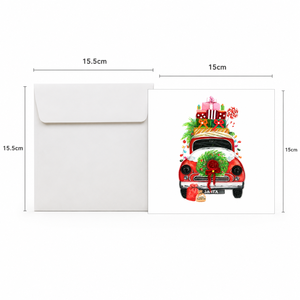 Custom Quilling Card Vintage Christmas Truck Design Theme Wholesale Print Santa Holiday Gift Greeting Card OEM/ODM Manufacture - Product Image 2