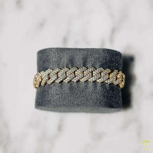 Pulsera de Plata de Ley de Lujo con Eslabones de Piedras Brillantes, Joyería de Moda Unisex Premium, Colección de Regalos Elegantes - Product Image 2