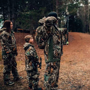 Veste de chasse d'hiver en softshell coupe-vent avec imprimé camouflage, doublure en polyester, logo frontal, fermeture éclair pour usage extérieur - Product Image 5