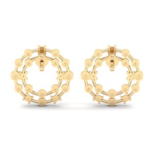 REYES Pendientes de Aro Personalizados de Plata de Ley 925 con Moissanita, Chapados en Oro Amarillo de 14K y 18K, Joyería Fina para Mujer - Product Image 4