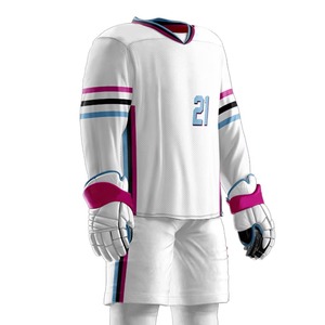 Uniforme de hockey sur glace personnalisé pour adultes unisexe, 100% polyester respirant, taille plus, impression sublimée personnalisée, motif 3D - Product Image 5