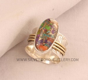 Wholesale Multi Oyster Copper <b>Ring</b> 925 <b>Sterling</b> <b>Silver</b> Colorful Spiny Oyster Band <b>Ring</b> for Women 2026 Jewelry Trends <b>Man</b> - Product Image 2