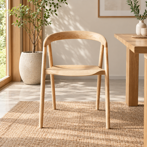 Strong <b>teak</b> chair featuring beautiful <b>wood</b> grain and lasting performance ideal <b>for</b> indoor dining areas outdoor patios hotels - Product Image 1