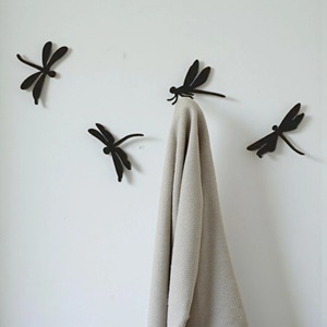 Gancho Decorativo de Metal Negro con Forma de Libélula, Colgador de Pared Multiusos, Ideal para el Hogar, la Oficina y la Habitación de los Niños, de la India - Product Image 2