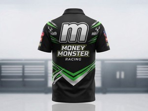 Camiseta de Carreras Personalizada para Equipo de Mecánicos, Deportiva, de Secado Rápido, Tejida, 100% Algodón, con Estampado Frontal y Bordado - Product Image 3
