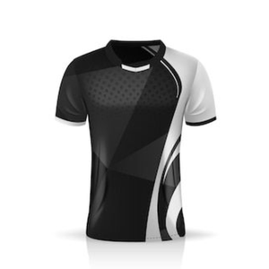 Maillot de football de performance pour hommes – Sublimation personnalisée, dégradé rouge et bleu, séchage rapide, évacuation de l'humidité, coupe athlétique. - Product Image 4