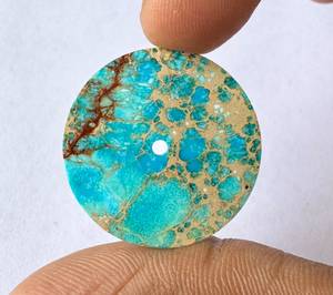 Esfera Redonda de Jaspe Sedimentario Azul para Reloj, 28.50mm, 0.6mm, 2mm, Pulido a Una Cara, Componente de Reloj de Lujo Personalizado, Piedra Suelta, Gemas K - Product Image 6
