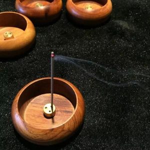 Handmade Wooden <b>Incense</b> Burner Bowl for Stick and <b>Cone</b> Holder Natural Ash Catcher Agarbatti Stand Meditation Home Decor - Product Image 2