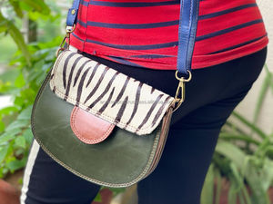 Sac à bandoulière en cuir fourrure d'animaux pour femmes, nouveau, élégant, pour épaule - Product Image 5