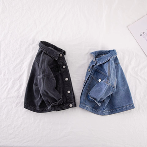 Manteaux en jean décontractés pour garçons et filles, printemps et automne, vestes à simple boutonnage pour enfants, 1 à 10 ans - Product Image 1