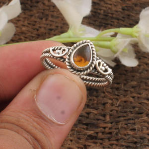 Natural Gomed <b>Ring</b> 925 Sterling <b>Silver</b> Hessonite Garnet <b>Ring</b> Gemstone <b>Men</b> Women Jewelry Wholesale - Product Image 2