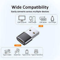 Adaptateur USB OTG en alliage d'aluminium, charge rapide et transfert de données, USB-C femelle vers USB-Mâle, pour tablette, ordinateur portable, téléphone, sortie USB, neuf