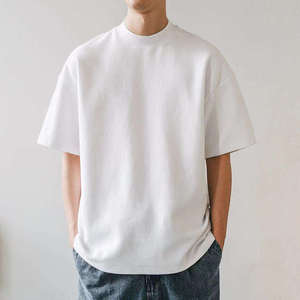 เสื้อยืดคอตตอนสตรีทแวร์ทรงโอเวอร์ไซส์ ไหล่ตก พิมพ์ลายคุณภาพสูง เนื้อผ้าหนา สำหรับผู้ชาย - Product Image 4
