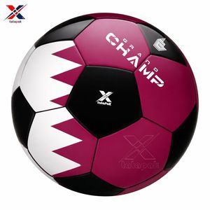 Balón de Fútbol de Alta Calidad, Talla 3, con Logotipo Personalizado, Material de Cuero PU/PVC/Goma, Duradero, Ecológico, para Entrenamiento al Aire Libre, Estilo Pakistaní - Product Image 4