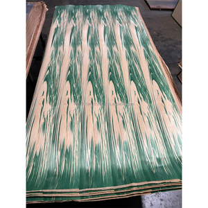 FANCY PLYWOOD Dyed Green Hinoki Cypress IRODORITAI Veneered Plywood <b>Board</b> Urethane Coating Japanese Design Checkered Striped - Product Image 1