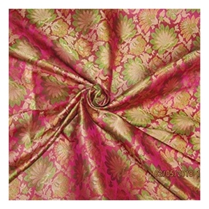 High Quality 100 % Silk Fabrics Textiles Print Brocade Fabric Indians Plain Custom <b>Chiffon</b> Costume <b>Wedding</b> Customized - Product Image 2