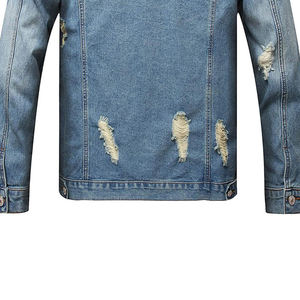 แจ็คเก็ตยีนส์หนาน้ำหนักมากสำหรับผู้ชาย ทรงโอเวอร์ไซส์ ซักล้างแล้ว แขนยาว ติดกระดุมด้านหน้า สไตล์ลำลอง สตรีทแวร์ เสื้อโค้ทยีนส์พรีเมียมสำหรับฤดูหนาว รับผลิตแบบ OEM - Product Image 6