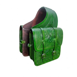 Sacs de selle en cuir véritable faits à la main, style vintage, pour l'équitation, sac de rangement durable pour équipement équestre, pochette de rangement premium pour équipement western. - Product Image 2