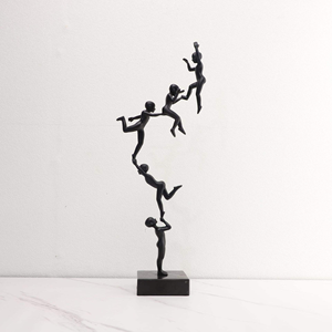 Statue Métallique Abstraite Humain-Animal, Sculpture d'Art Nordique, avec Échelle et Coupe, Cadeau - Product Image 2